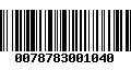 Código de Barras 0078783001040