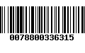 Código de Barras 0078800336315