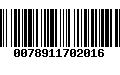 Código de Barras 0078911702016