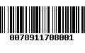 Código de Barras 0078911708001