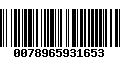 Código de Barras 0078965931653