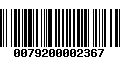 Código de Barras 0079200002367