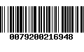 Código de Barras 0079200216948