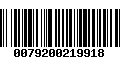 Código de Barras 0079200219918