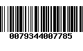 Código de Barras 0079344007785