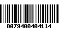 Código de Barras 0079400404114