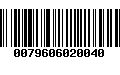 Código de Barras 0079606020040