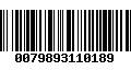 Código de Barras 0079893110189