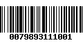 Código de Barras 0079893111001