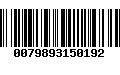 Código de Barras 0079893150192