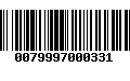 Código de Barras 0079997000331