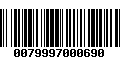 Código de Barras 0079997000690