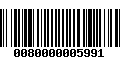 Código de Barras 0080000005991