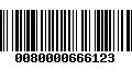 Código de Barras 0080000666123