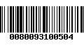 Código de Barras 0080093100504