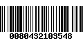 Código de Barras 0080432103548