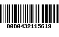 Código de Barras 0080432115619