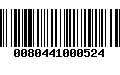 Código de Barras 0080441000524