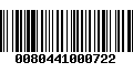 Código de Barras 0080441000722