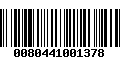 Código de Barras 0080441001378