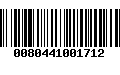 Código de Barras 0080441001712