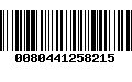 Código de Barras 0080441258215