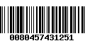 Código de Barras 0080457431251