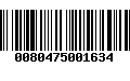 Código de Barras 0080475001634