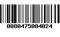 Código de Barras 0080475004024