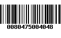 Código de Barras 0080475004048