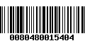 Código de Barras 0080480015404