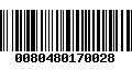 Código de Barras 0080480170028