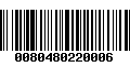 Código de Barras 0080480220006