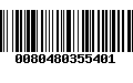 Código de Barras 0080480355401