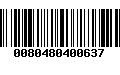 Código de Barras 0080480400637