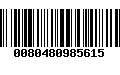 Código de Barras 0080480985615