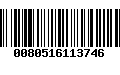 Código de Barras 0080516113746