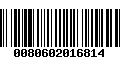 Código de Barras 0080602016814