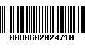 Código de Barras 0080602024710