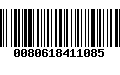 Código de Barras 0080618411085