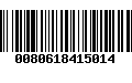 Código de Barras 0080618415014