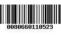 Código de Barras 0080660110523