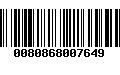 Código de Barras 0080868007649