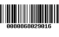 Código de Barras 0080868029016