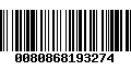 Código de Barras 0080868193274