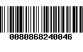 Código de Barras 0080868240046