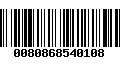 Código de Barras 0080868540108