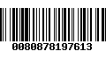 Código de Barras 0080878197613