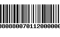 Código de Barras 00808800701120000003