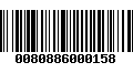 Código de Barras 0080886000158